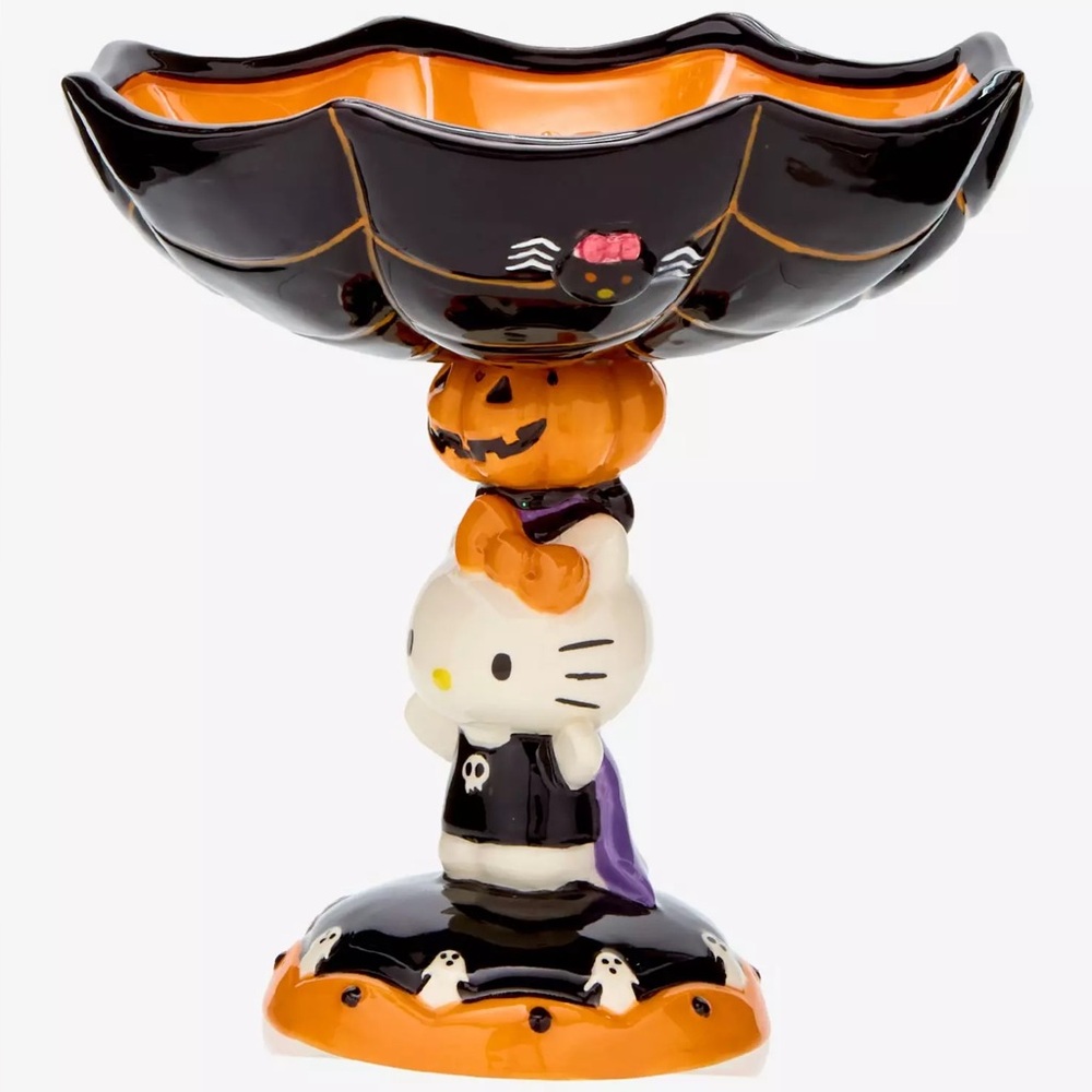 SANRIO x HELLO KITTY Spiderweb Halloween Candy Dish - Picture 2 of 8